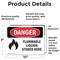 Signmission Flammable Liquids Stored Here Danger Sign, Vinyl Decal, 10in W x 7in L, 2PK OS-2PACK-DS-D-710-L-1240 - alternate 2
